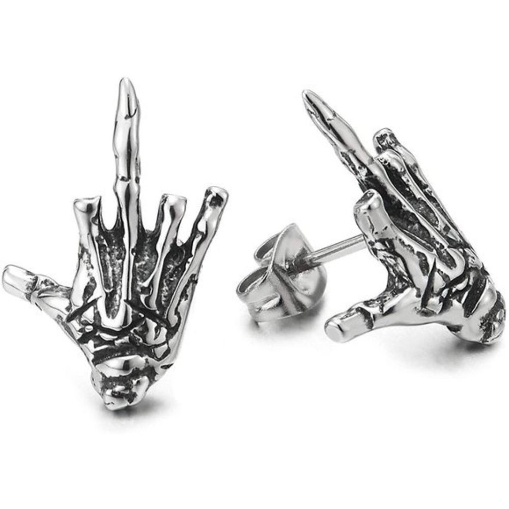 Skeleton Punk Bikers Earrings